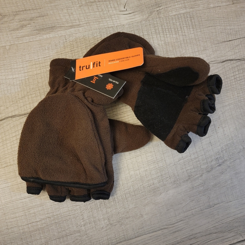Trufit Men's Brown Fingerless Gloves